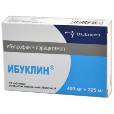 Ibuclin (Ibuprofen + Paracetamol) 400mg + 325mg 10 tablets