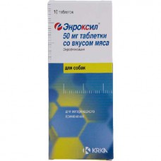 Enroxil (Enrofloxacin) 50mg 10 tablets with meat flavour