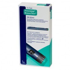 Levemir FlexPen (Insulin detemir) 100IU/ml 3ml 5 syringe pens