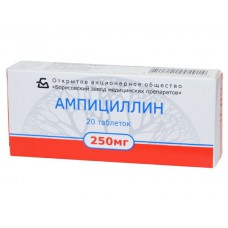 Ampicillin 250mg 20 tablets